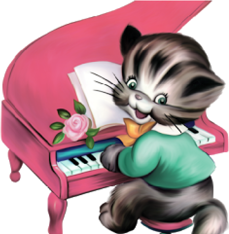 Piano Clipart Flute - Vintage Birthday Cards (640x480), Png Download