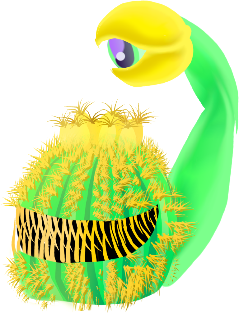It's Funny How Most Cacti Creatures Tend Towards Being - Illustration (791x1024), Png Download