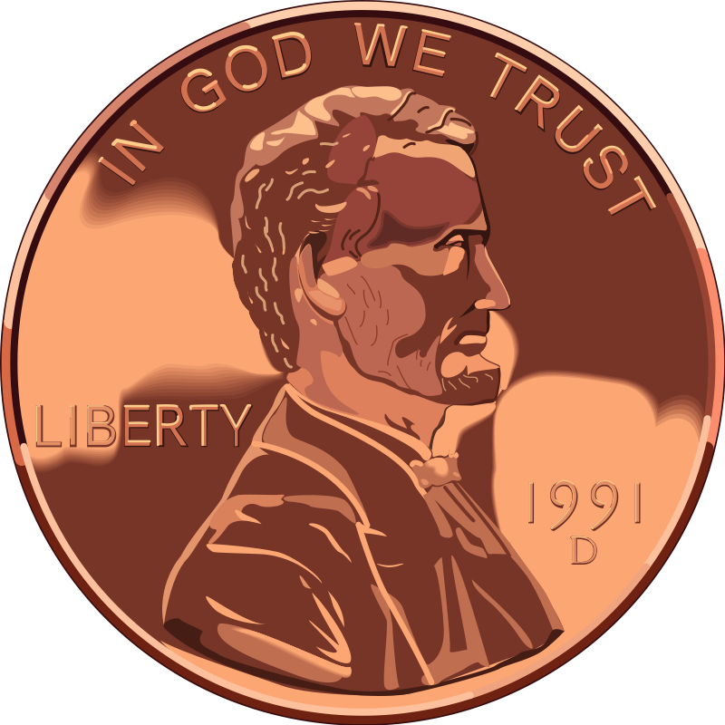 Click To Print Clip Art Money - Penny Clip Art (800x800), Png Download