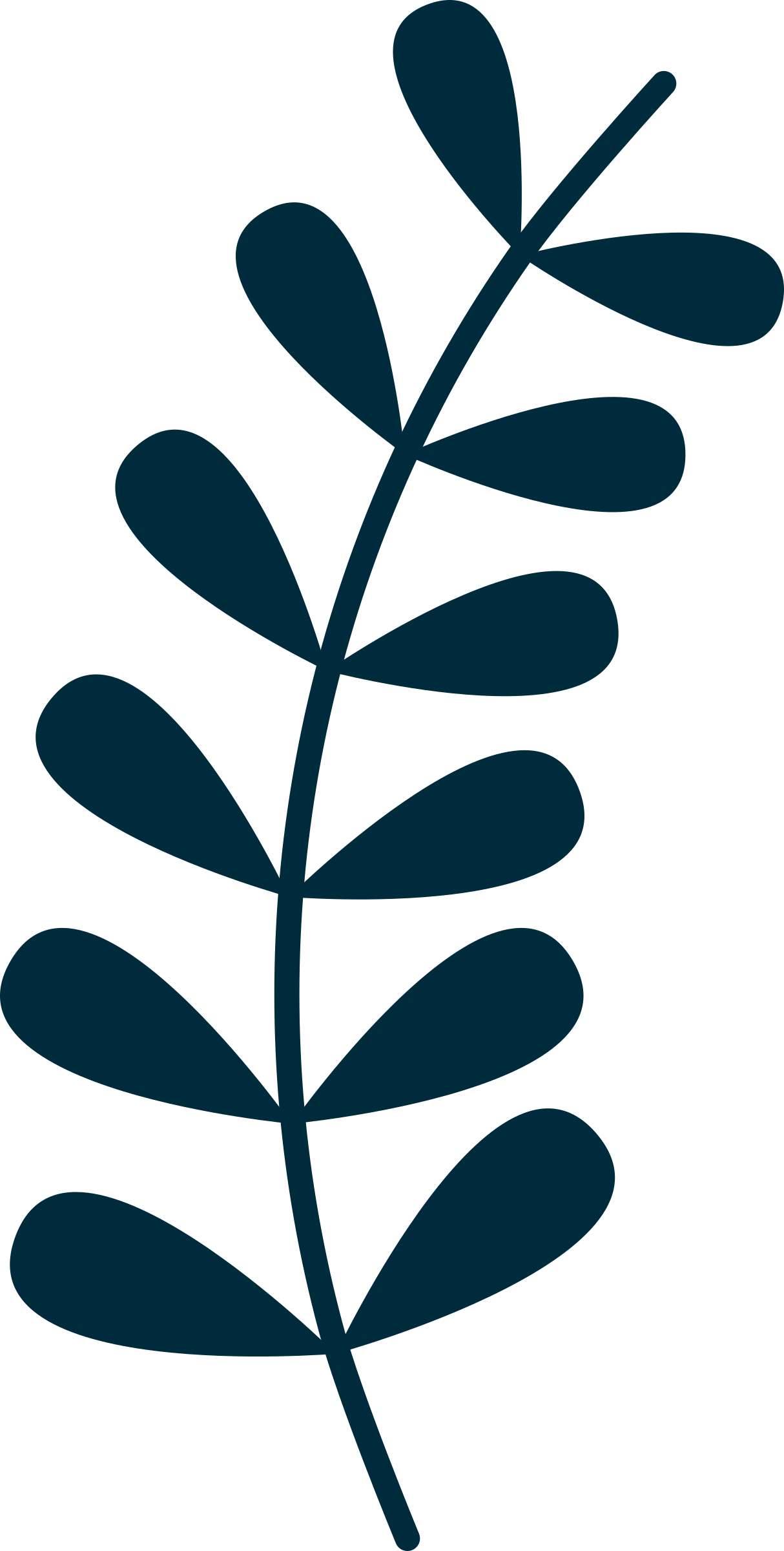 1214 X 2400 13 - Blue Flower Vine Clipart (1214x2400), Png Download