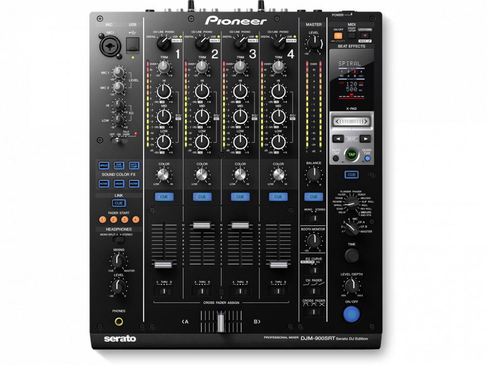Djm 900srt 4 Channel Serato Dj Mixer With X Pad Control - Pioneer Djm 900srt (1000x750), Png Download