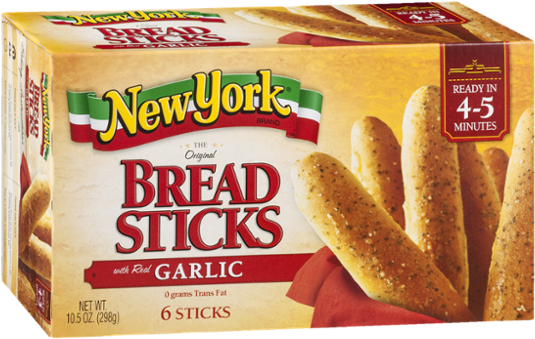 New York Brand Original Bread Sticks With Real Garlic - Garlic Bread Brand (600x600), Png Download