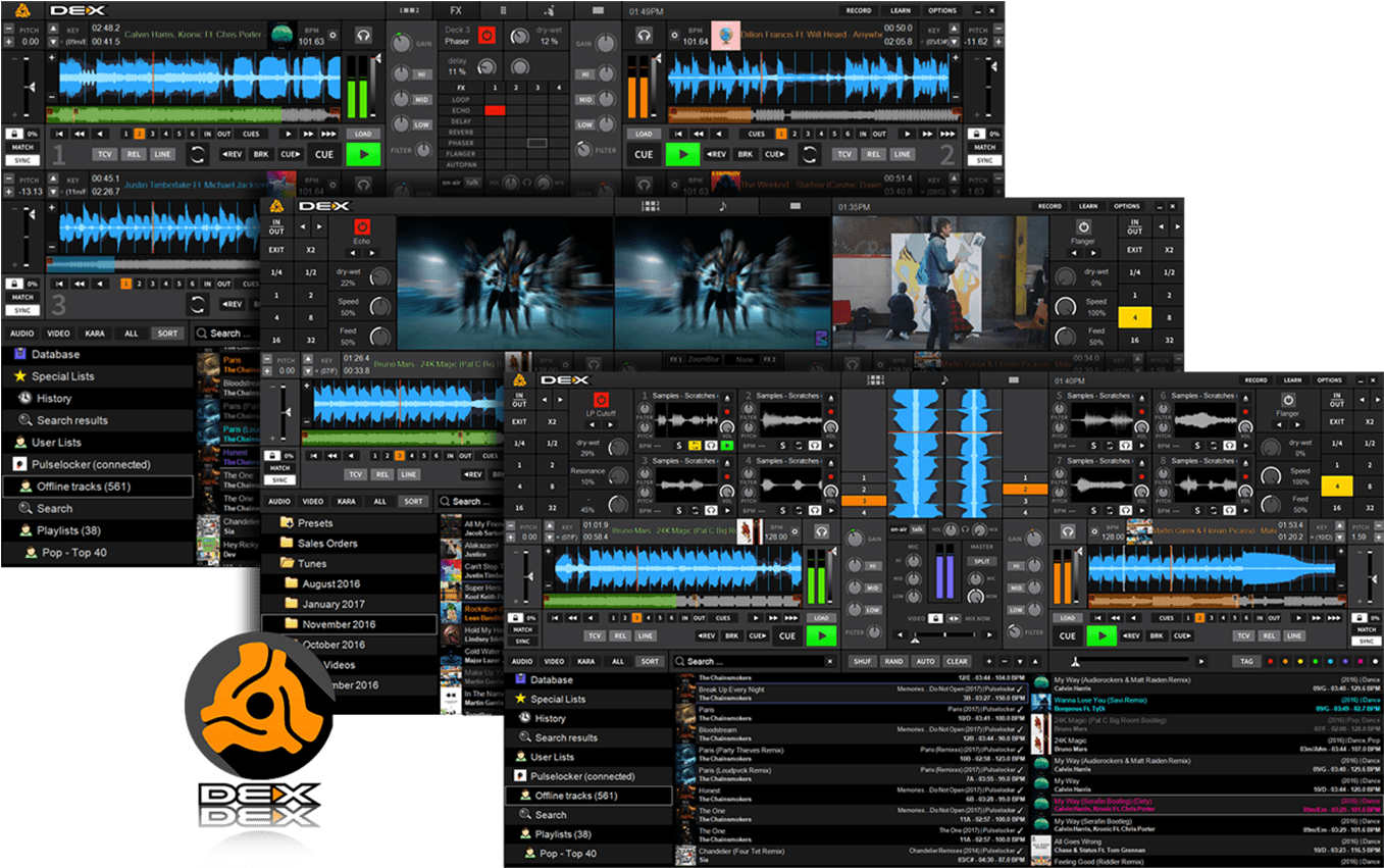 Dex 3 Mixing Software With Many Skins - Free Mixing Software (1356x864), Png Download