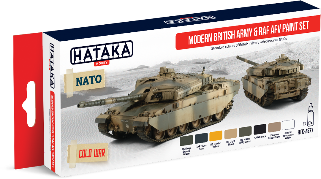 Htk-as77 Modern British Army & Raf Afv Paint Set - South African Tanks Ww2 (1185x791), Png Download