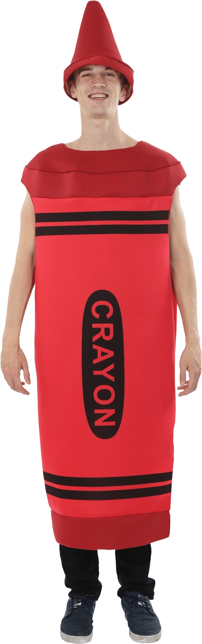 6 Sets Crayon Costume - Apron & Gnome Hat Outfits For Adults & Families, Halloween & Book Day Dress-Up
