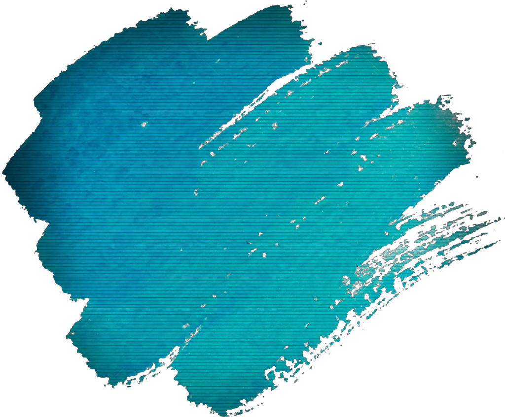 Smear Smudge Doodle Scribble Squiggle Blue Cyan - Brush Watercolor Painting Png (1024x847), Png Download