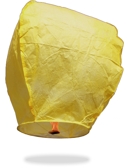 Yellow Eclipse Sky Lanterns - Sky Lantern (576x570), Png Download