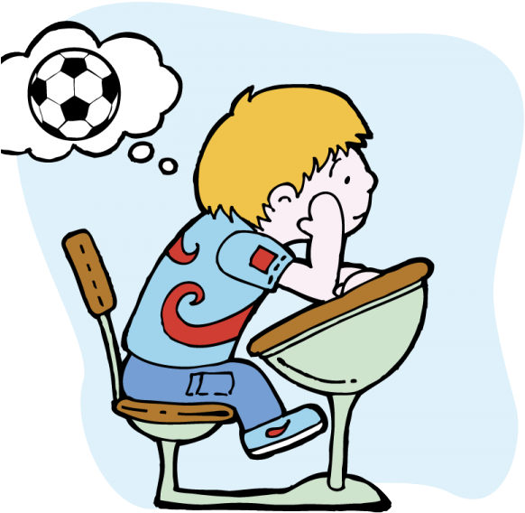 Sometimes I Slump At My Desk And Daydream - Problem With Attention Focusing (600x581), Png Download