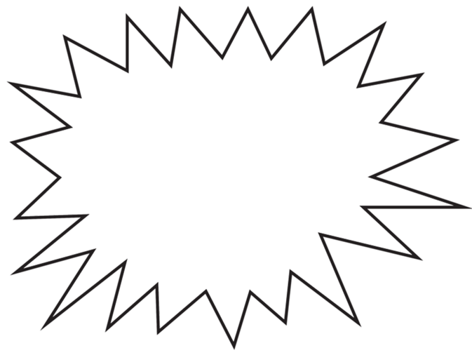 Star Burst Yard Signs - Igel Basteln Vorlage Zum Ausdrucken (673x506), Png Download