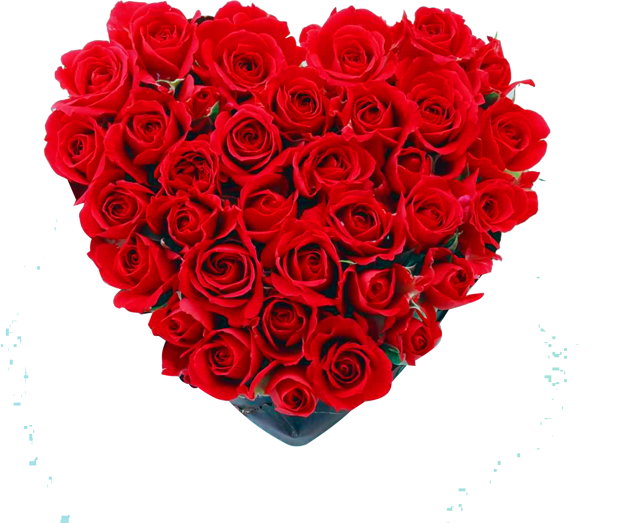 Caja Corazón Con Rosas - Copyright Free Valentines Day (1285x1073), Png Download