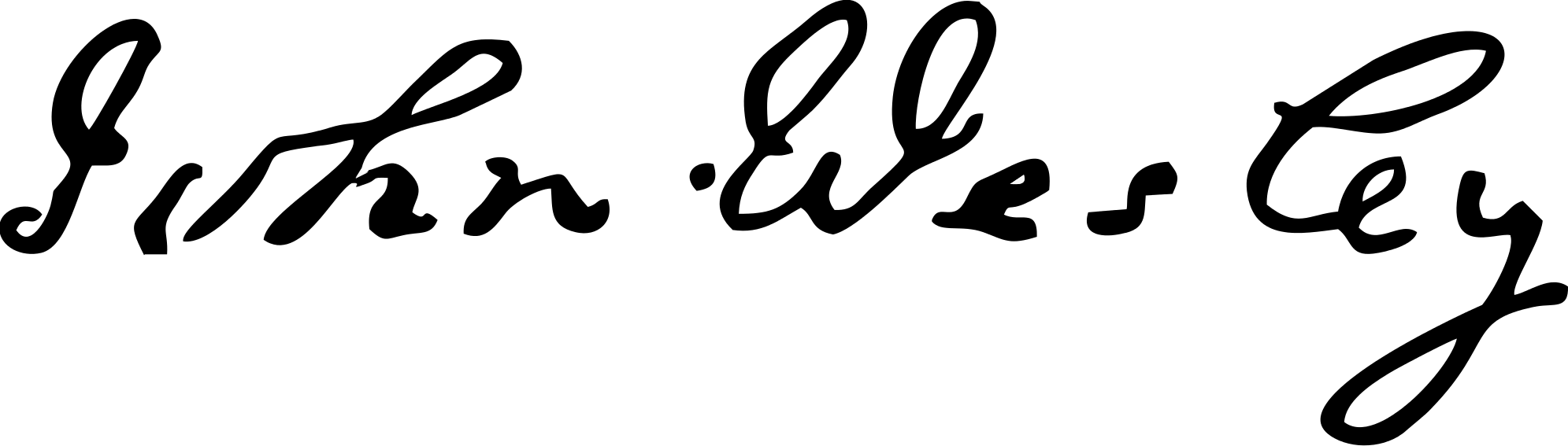 Society Of Evangelical Arminians - John Wesley Signature (1991x567), Png Download
