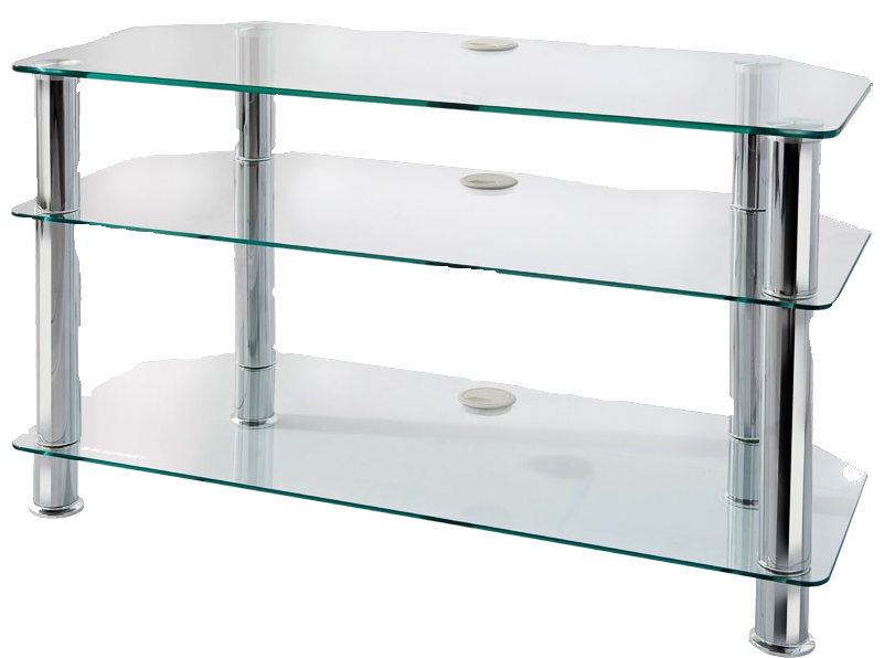 Clear Glass Tv Stand - Glass Stand For Tv (800x800), Png Download