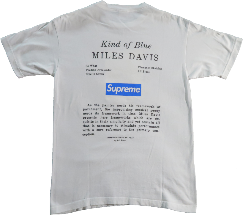 2008 Supreme Miles Davis Photo Tee Medium - Active Shirt (860x754), Png Download