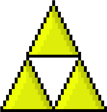 Lil Tri-force - Legend Of Zelda Pixel Link And Zelda (640x680), Png Download