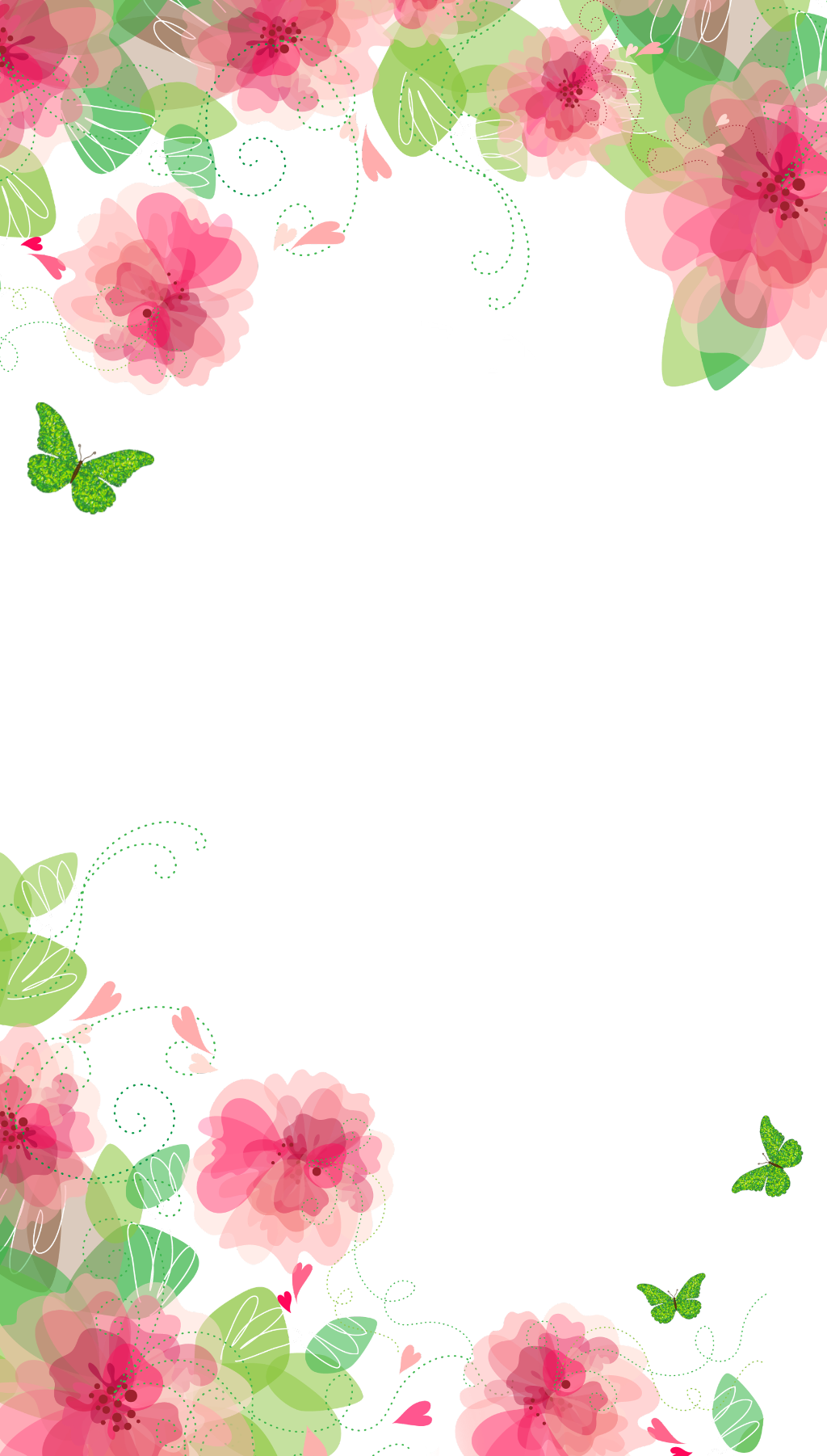 Spring Sticker - Flower Background (1024x1802), Png Download