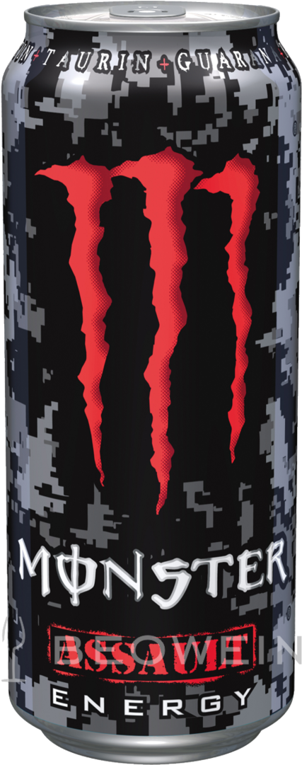 Monster Assault Energy 0,5 L - Monster Energy Drink Red (1080x1080), Png Download