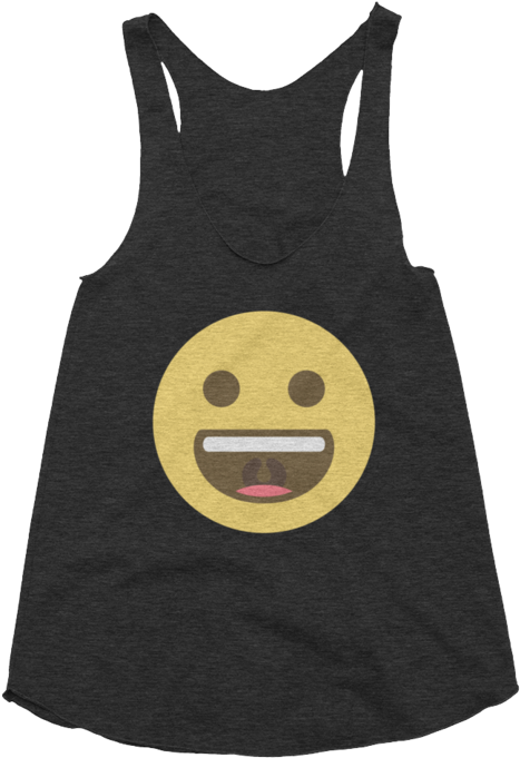 Emojione Smiley Emoji Women's Racerback Tank Top - American Apparel Tr308w Women's Triblend Racerback (720x720), Png Download