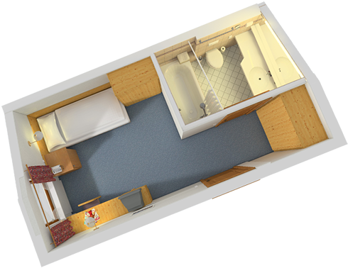 Single Room Single Room - Floor Plan (600x600), Png Download