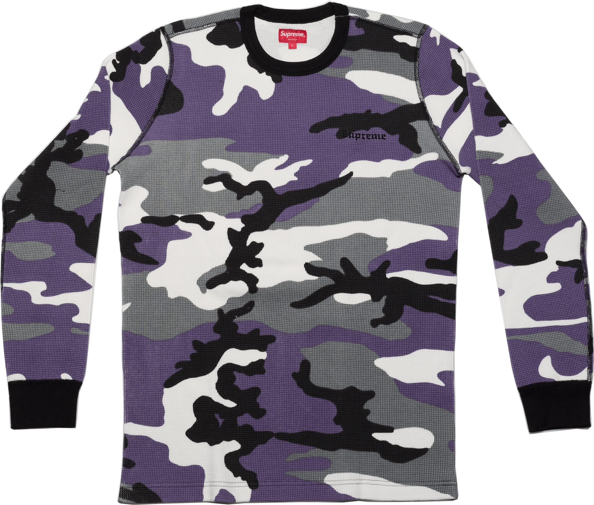 Supreme Camo Waffle Thermal - Supreme Camo Thermal Waffle Purple (2500x2500), Png Download