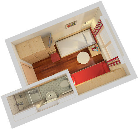 Single Room Single Room - Floor Plan (600x600), Png Download