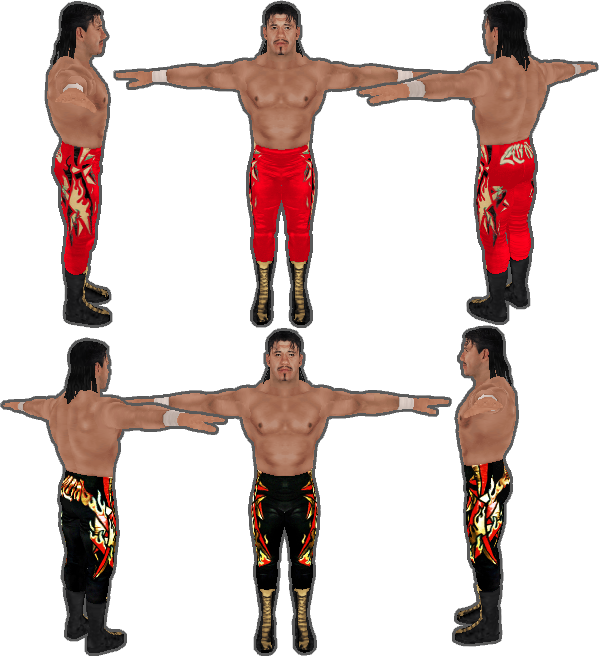Eddie Guerrero Long Hair 2 Attires Released At The - Eddie Guerrero Mod Svr Ps2 (1268x1400), Png Download