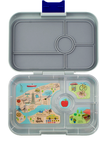 Yumbox Tapas Lunch Box 4 Compartment Flat Iron Grey - Yumbox Tapas Flat Iron Gray (600x600), Png Download