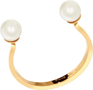 Double Pearl Ring - Circle (1500x1000), Png Download