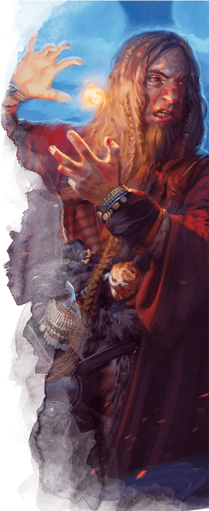 Fireball - Stregoni Fantasy Fan Art (449x1000), Png Download