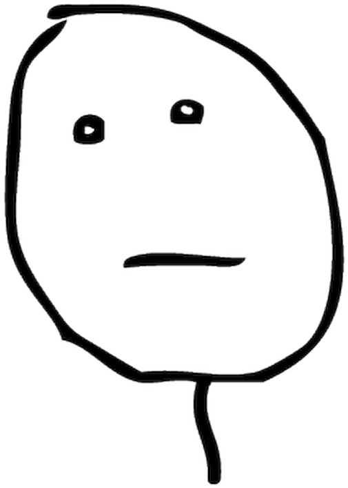 Poker Face Meme Png (800x800), Png Download