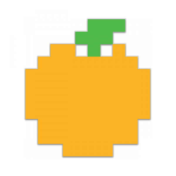 Grapes Clipart Pacman Fruit - Pacman Orange Fruit (600x600), Png Download