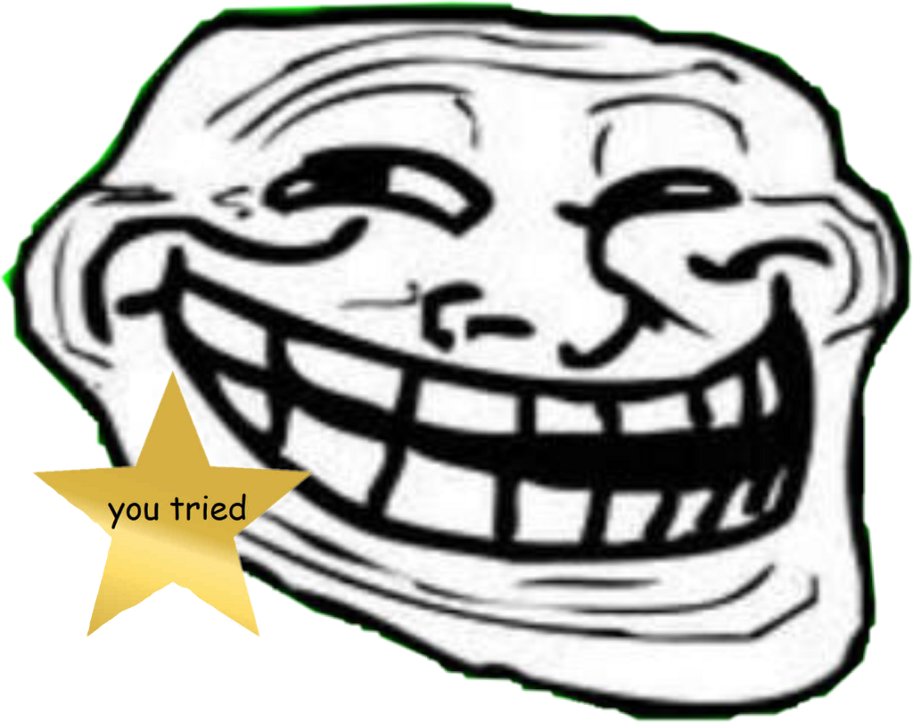Laughing Troll Face (1024x810), Png Download