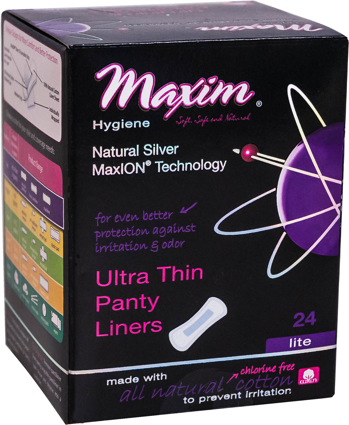 Maxion Natural Cotton Ultra Thin Panty Liners, Lite - Natural Panty Liners (1251x1538), Png Download
