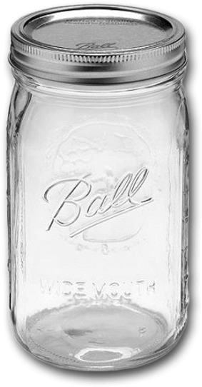 Ball Quart Wide Mason Jar - Quart Jar (600x600), Png Download