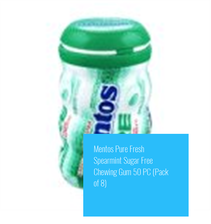 Mentos Pure Fresh Spearmint Sugar Free Chewing Gum - Mentos Chewing Gum Mint (735x1100), Png Download