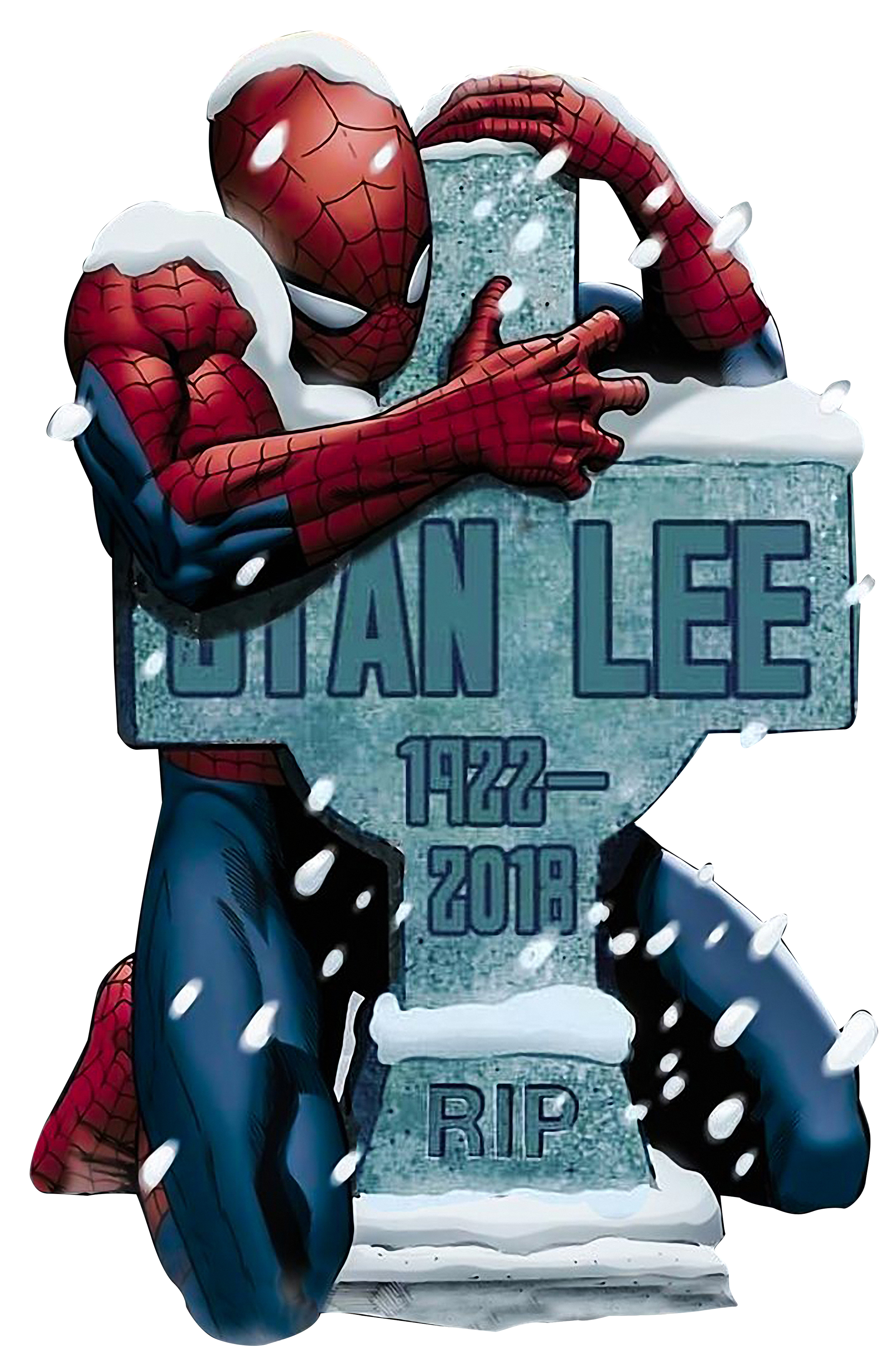 Spiderman Stan Lee Rip (2400x3200), Png Download