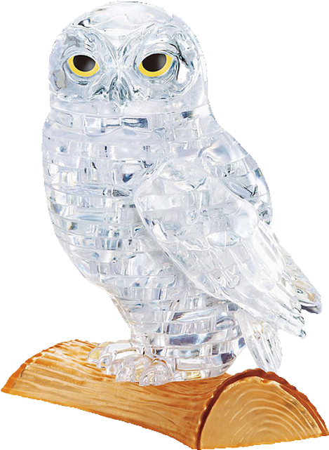 3d Crystal Puzzle - 3d Crystal Puzzle Owl (640x640), Png Download