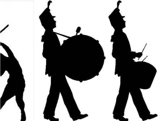 Band Clipart Silhouette - Marching Band Band Png (640x480), Png Download