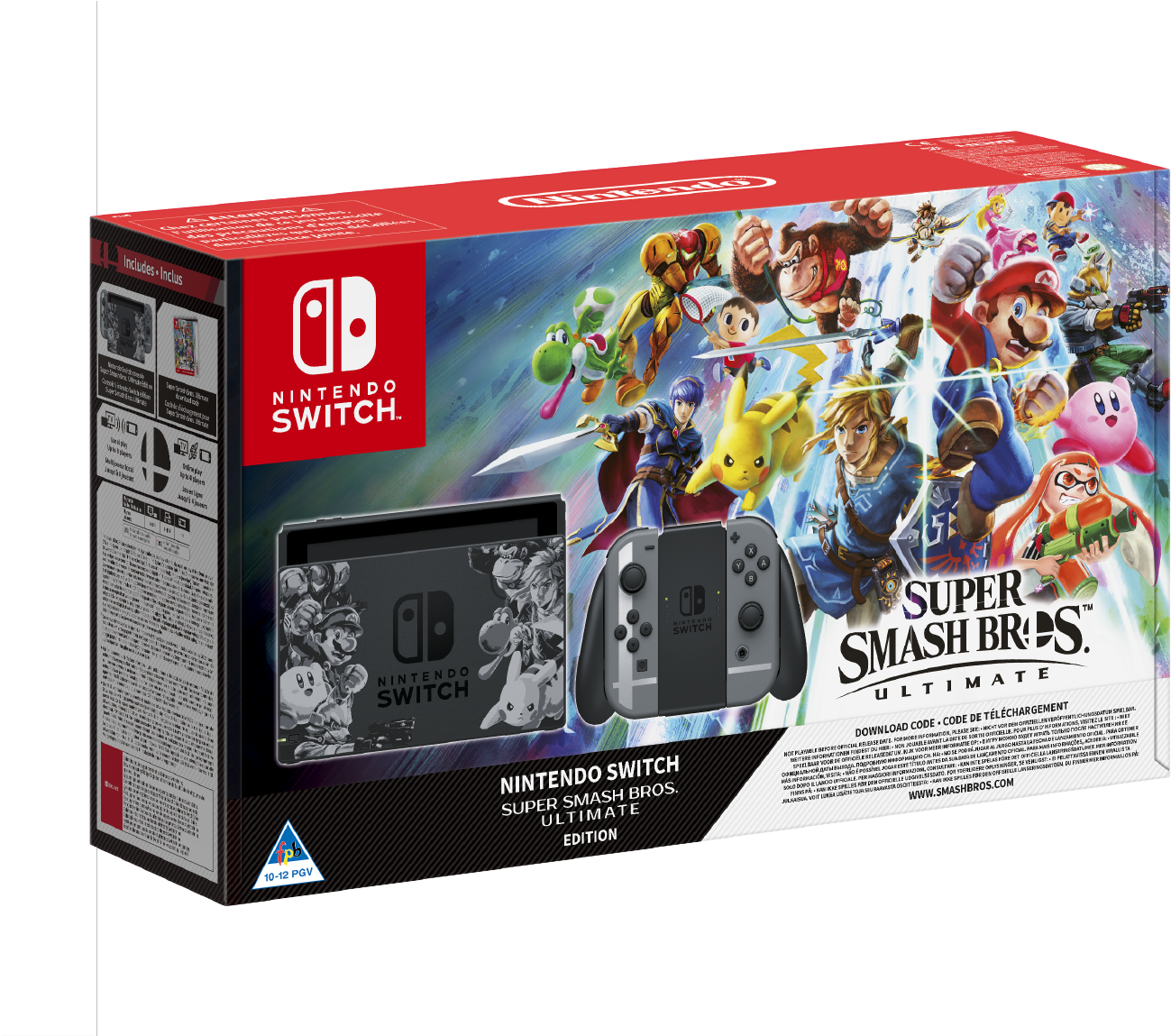 Nintendo Switch Édition Super Smash Bros Ultimate (1397x1371), Png Download