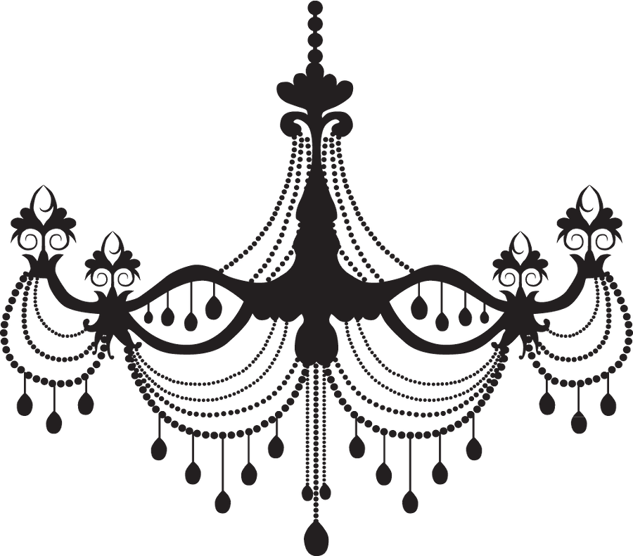 Say Hello - Chandelier Silhouette Png (900x790), Png Download