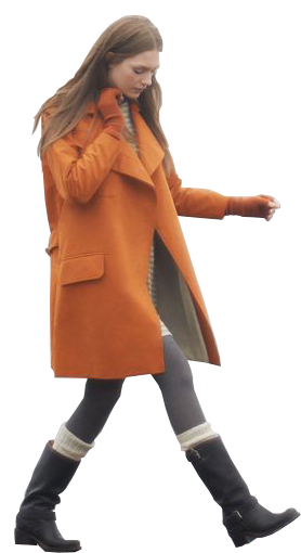 Cutout Women Walking Boots - Girl (564x798), Png Download