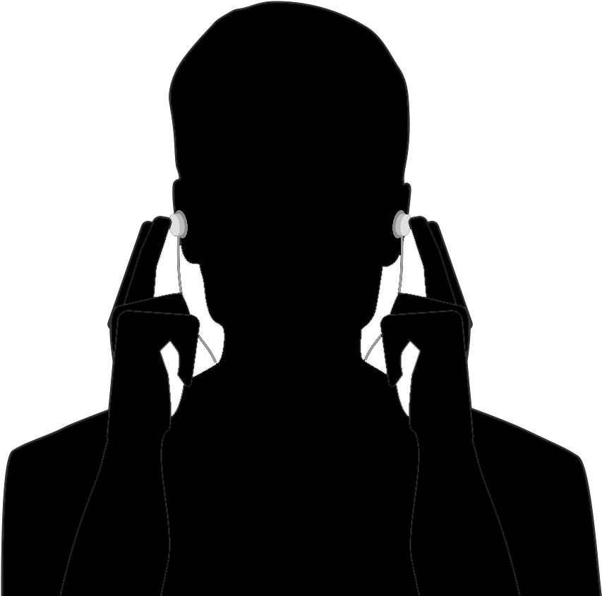 4 - Listening To Music Silhouette Png (962x882), Png Download