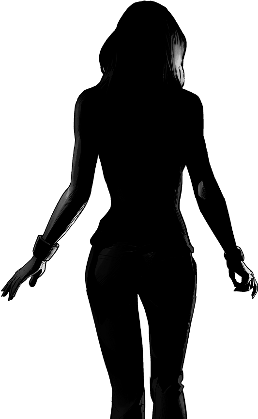 Ftestickers Woman Standing Silhouettestickers - Girl With Gun Silhouette Png (1024x910), Png Download