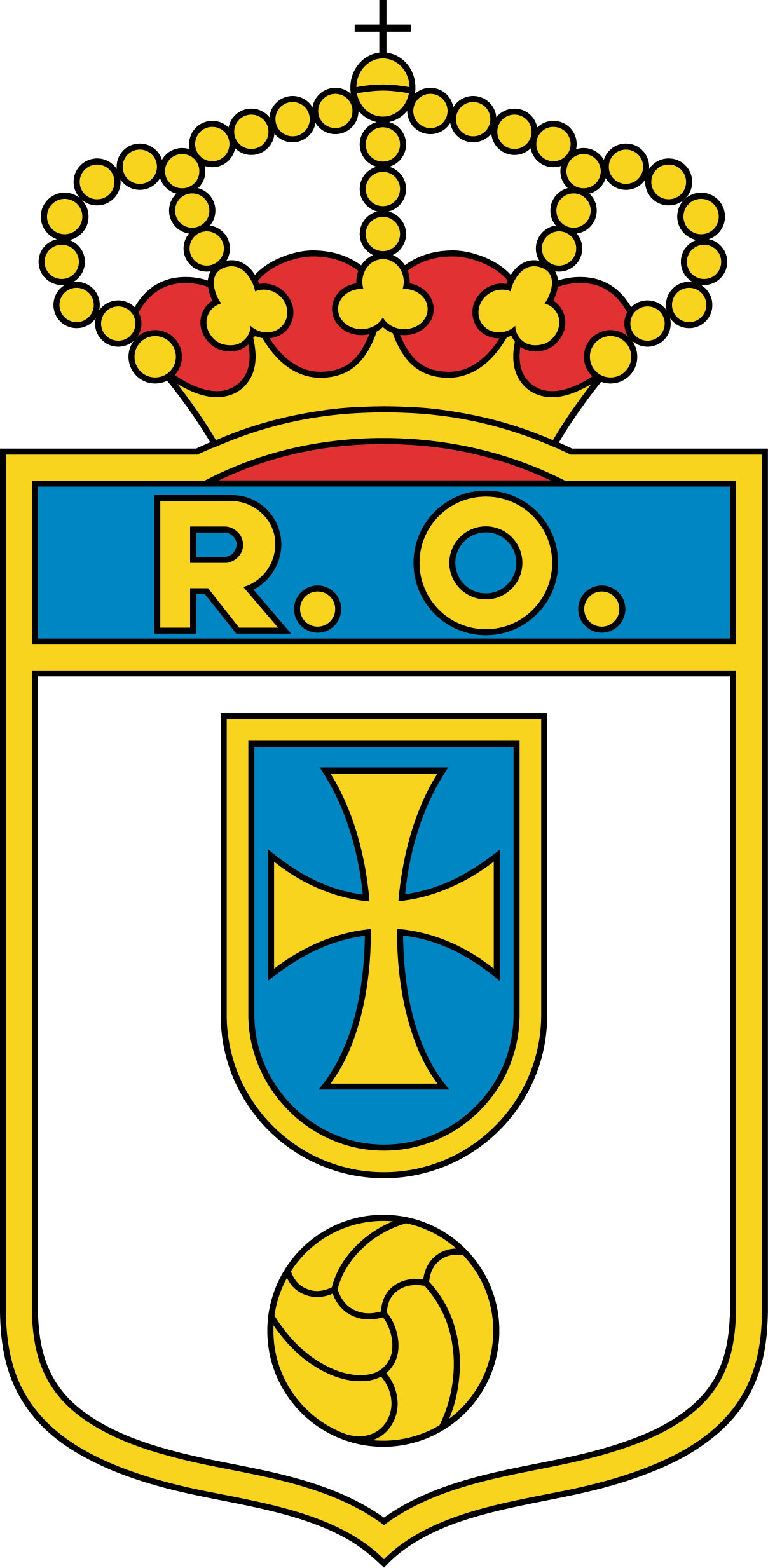 Real Oviedo - Real Oviedo Escudo Antiguo (1208x2467), Png Download