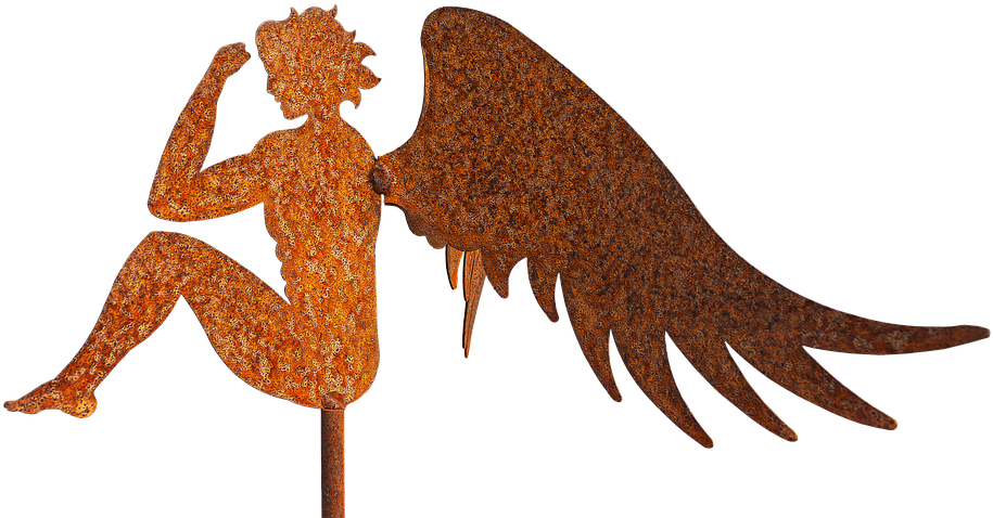 Angel, Guardian Angel, Metal Figure, Handmade, Art - Illustration (960x501), Png Download