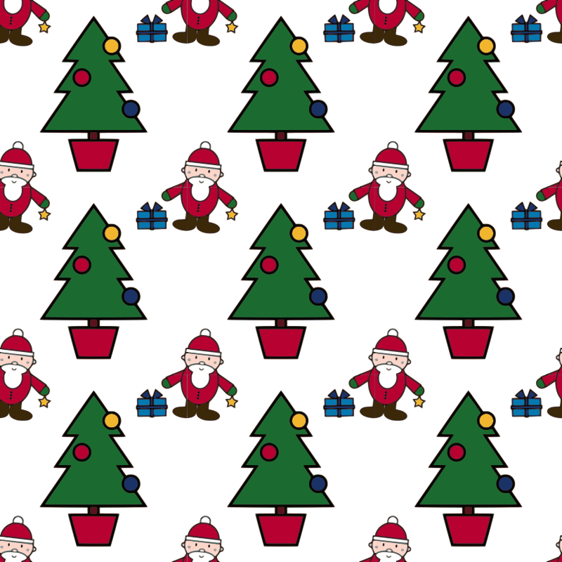 Christmas Scene Seamless Pattern 800px - Clip Art Christmas Images Free (800x800), Png Download