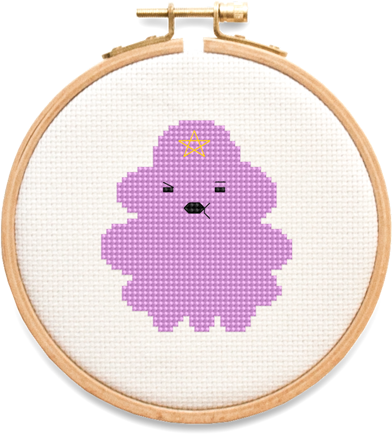 Lumpy Space Princess - Cross-stitch (1000x1000), Png Download