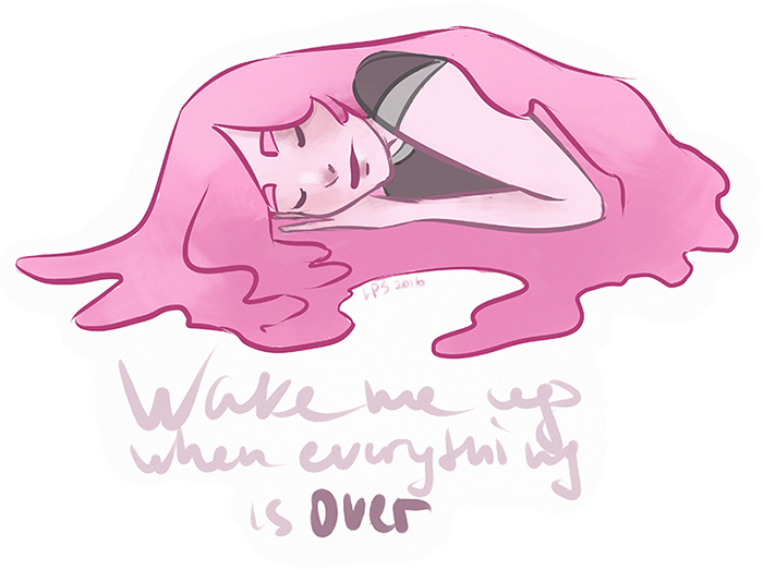 Четыре Стикера С Принцессой Бубльгум Adventure Time, - Cartoon (700x523), Png Download