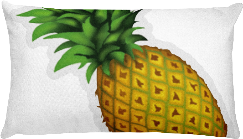 Emoji Bed Pillow - Pineapple Emoji Png (1000x1000), Png Download