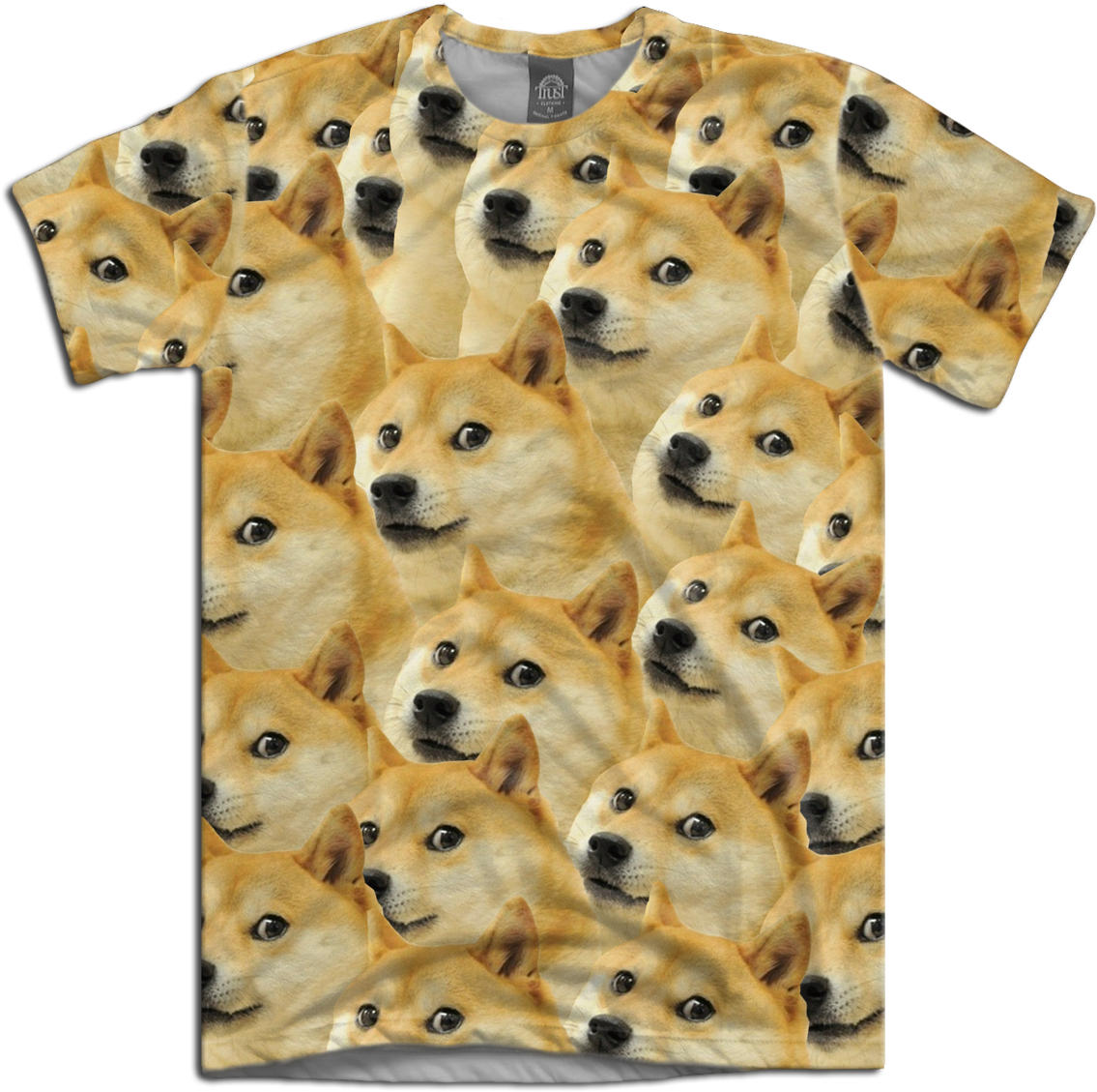 Camiseta Meme Doge Shibe Dog Psicodelico Trippy Acid - Funny Doge Face (1280x1231), Png Download