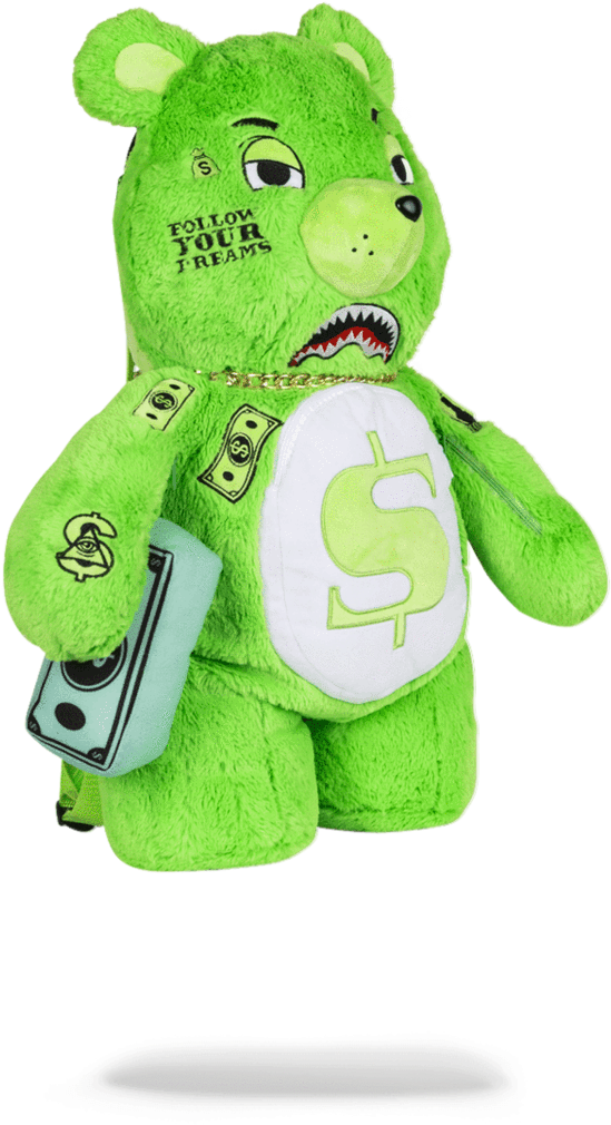 Sprayground Money Bear Stuffed Animal Backpack Sprayground - Stuffed Toy (900x1148), Png Download